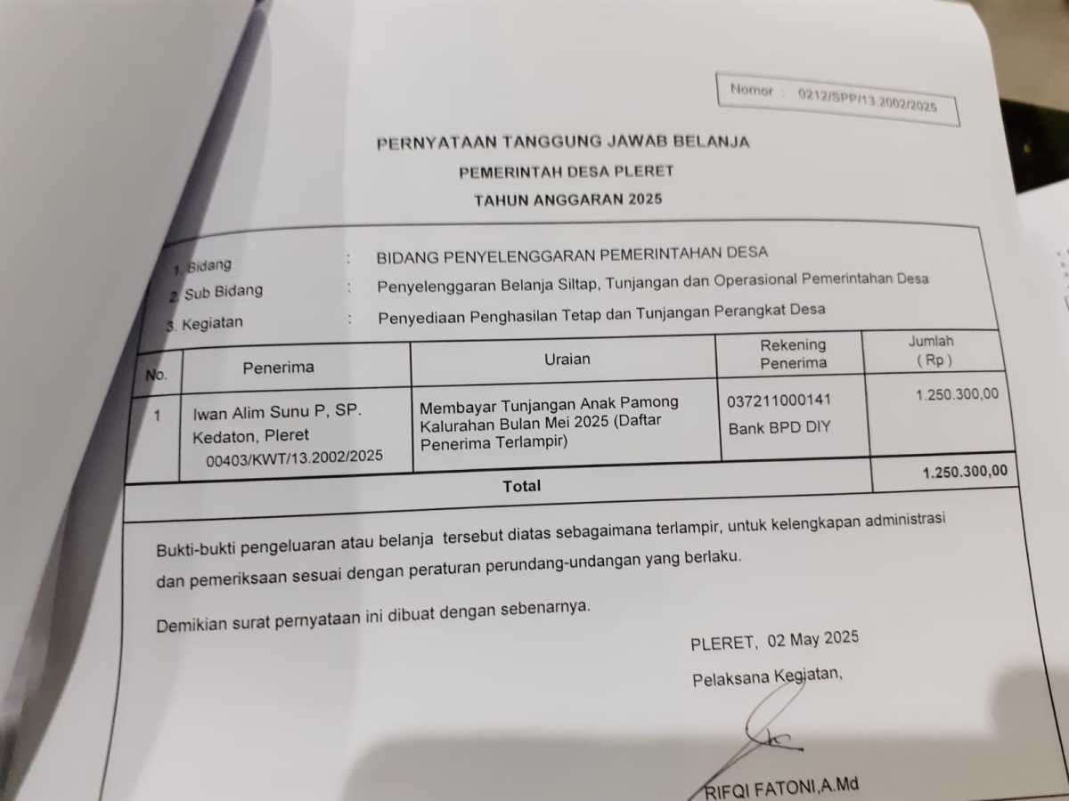 verifikasi pengajian spp untuk membyar tunjangan anak pamong kalurahan verifikasi pengajian spp untuk membyar tunjangan anak pamong kalurahan