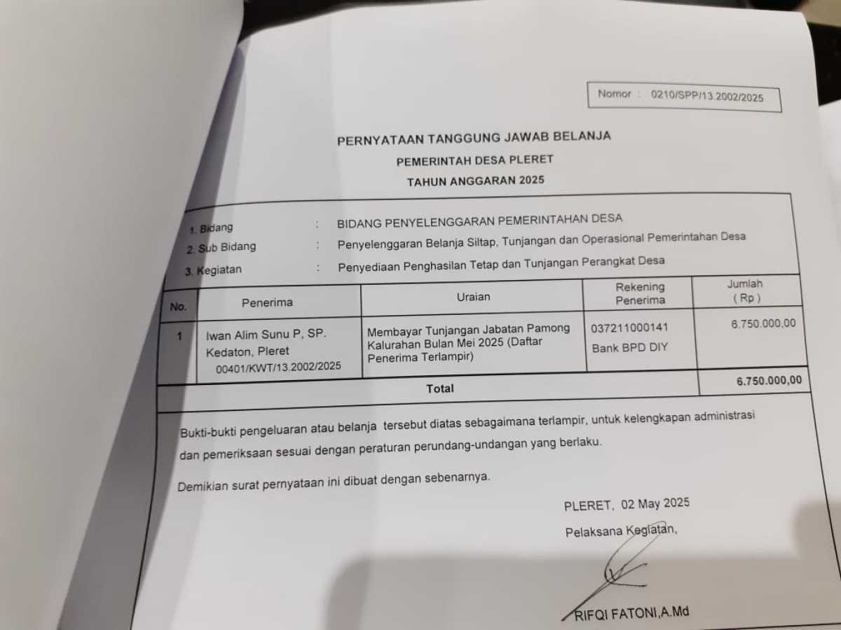 verifikasi pengajian spp untuk membyar tunjangan jabatan pamong kalurahan verifikasi pengajian spp untuk membyar tunjangan jabatan pamong kalurahan
