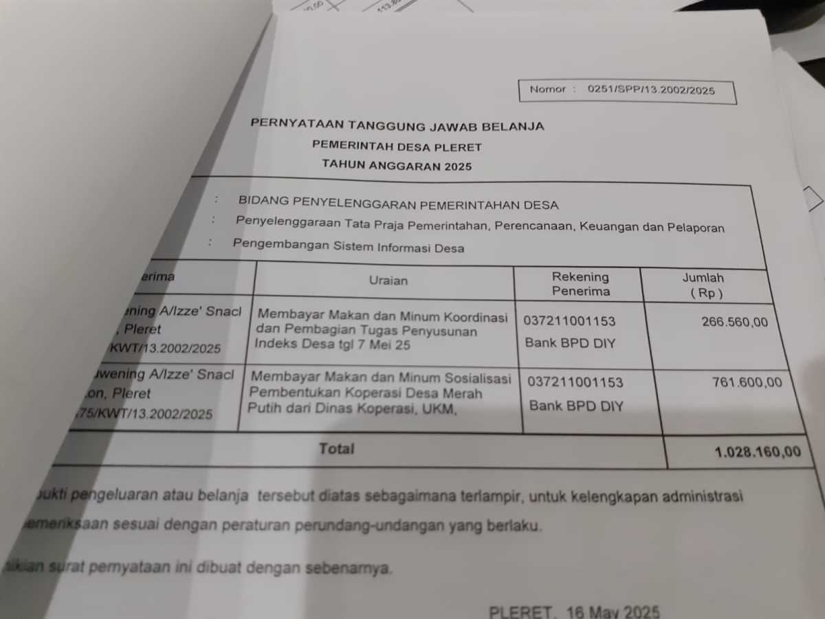 Verifikasi Pengajuan SPP untuk Membayar Kegiatan Pengembangan Sistem Informasi Desa Verifikasi Pengajuan SPP untuk Membayar Kegiatan Pengembangan Sistem Informasi Desa