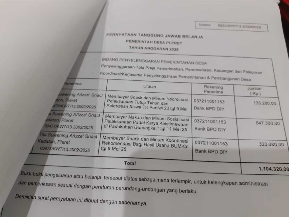 Verifikasi Pengajuan SPP untuk Membayar kegiatan Koordinasi/Kerjasama Penyelenggaraan Pemerintahan dan Pembangunan Desa Verifikasi Pengajuan SPP untuk Membayar kegiatan Koordinasi/Kerjasama Penyelenggaraan Pemerintahan dan Pembangunan Desa