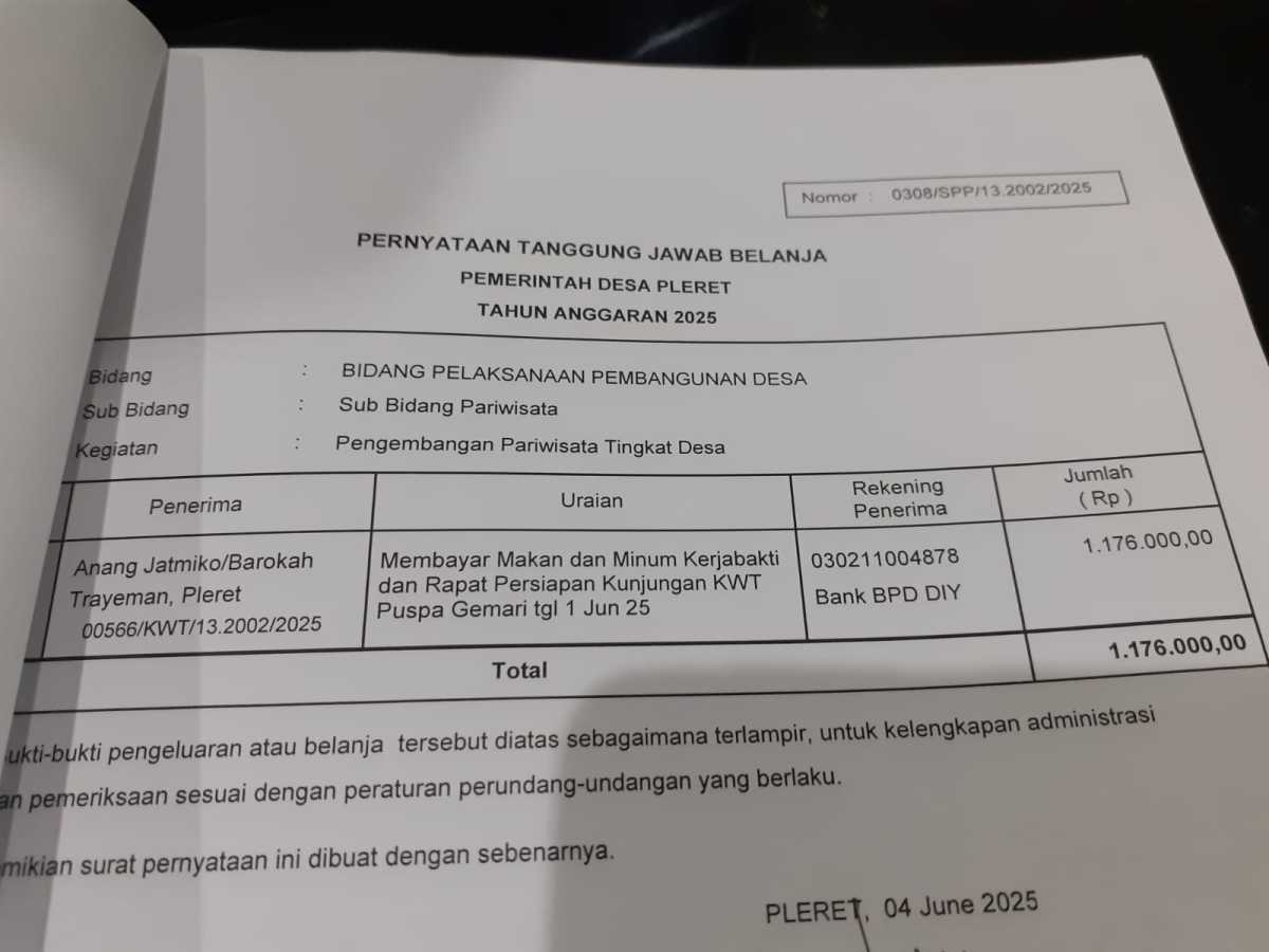 Verifikasi pengajuan SPP untuk membayar makan minum kerjabakti persiapan kunjungan KWT Verifikasi pengajuan SPP untuk membayar makan minum kerjabakti persiapan kunjungan KWT