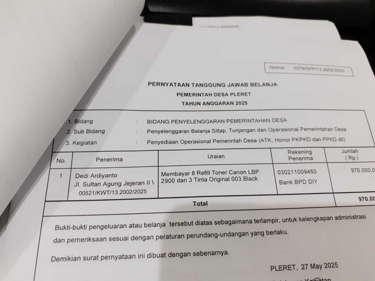 Verifikasi pengajuan SPP untuk membayar kegiatan penyediaan operasional pemerintah desa Verifikasi pengajuan SPP untuk membayar kegiatan penyediaan operasional pemerintah desa