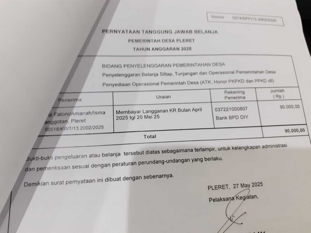 Verifikasi pengajuan spp untuk membayar langganan KR Bulan April 2025 Verifikasi pengajuan spp untuk membayar langganan KR Bulan April 2025