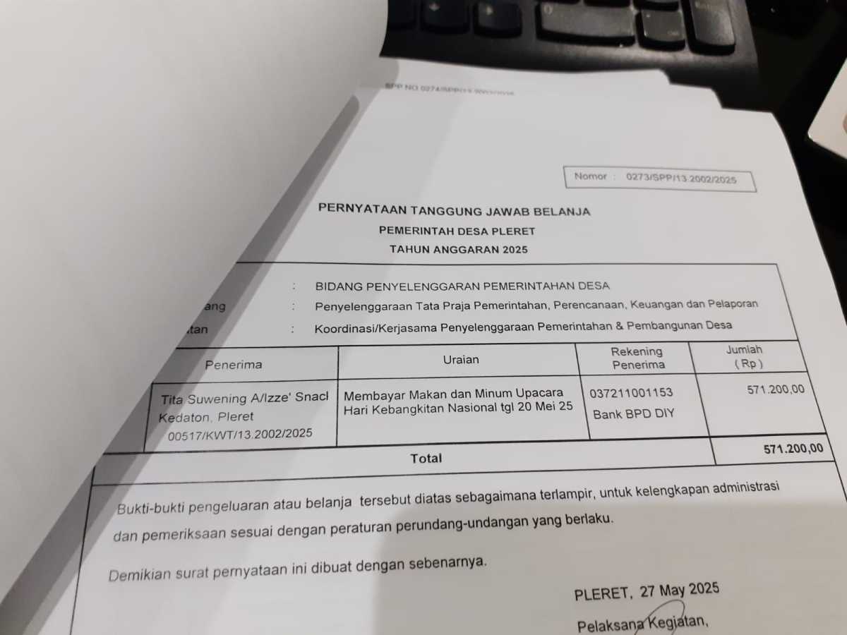 Verifikasi pengajuan spp untuk membayar makan minum upacara hari kebangktan nasional Verifikasi pengajuan spp untuk membayar makan minum upacara hari kebangktan nasional