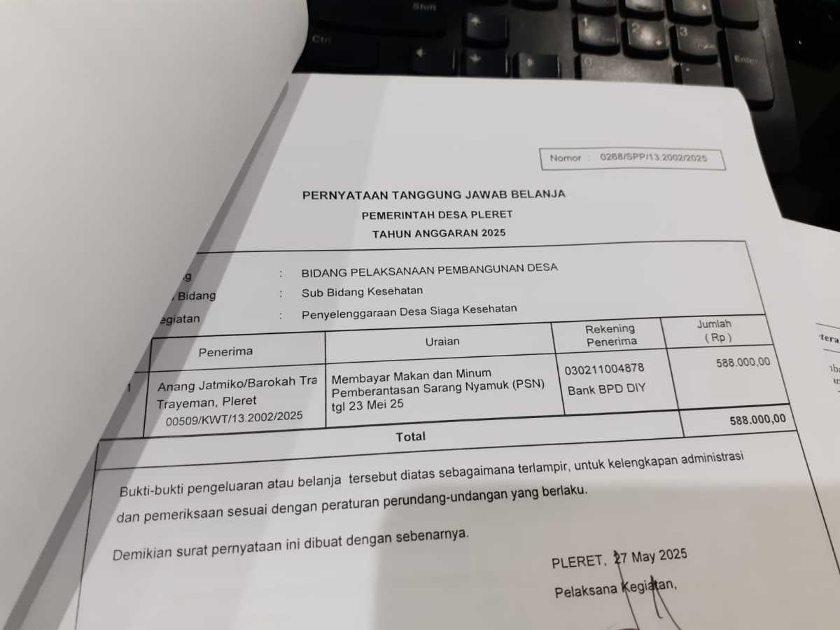 Verifikasi pengajuan spp untuk membayar makan minum pemberantasan sarang nyamuk Verifikasi pengajuan spp untuk membayar makan minum pemberantasan sarang nyamuk