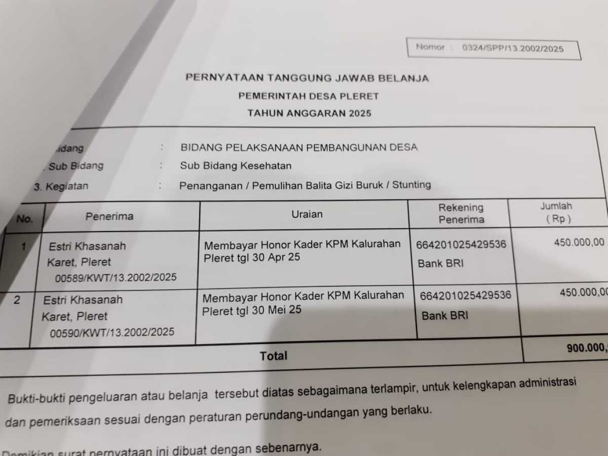 Verifikasi pengajuan SPP untuk membayar kegiatan Penanganan/pemulhan Balita Gizi Buruk Verifikasi pengajuan SPP untuk membayar kegiatan Penanganan/pemulhan Balita Gizi Buruk