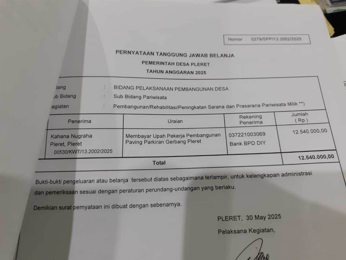 Verifikasi pengajuan spp pada kegiatan pembangunan sarana prasarana pariwisata Verifikasi pengajuan spp pada kegiatan pembangunan sarana prasarana pariwisata