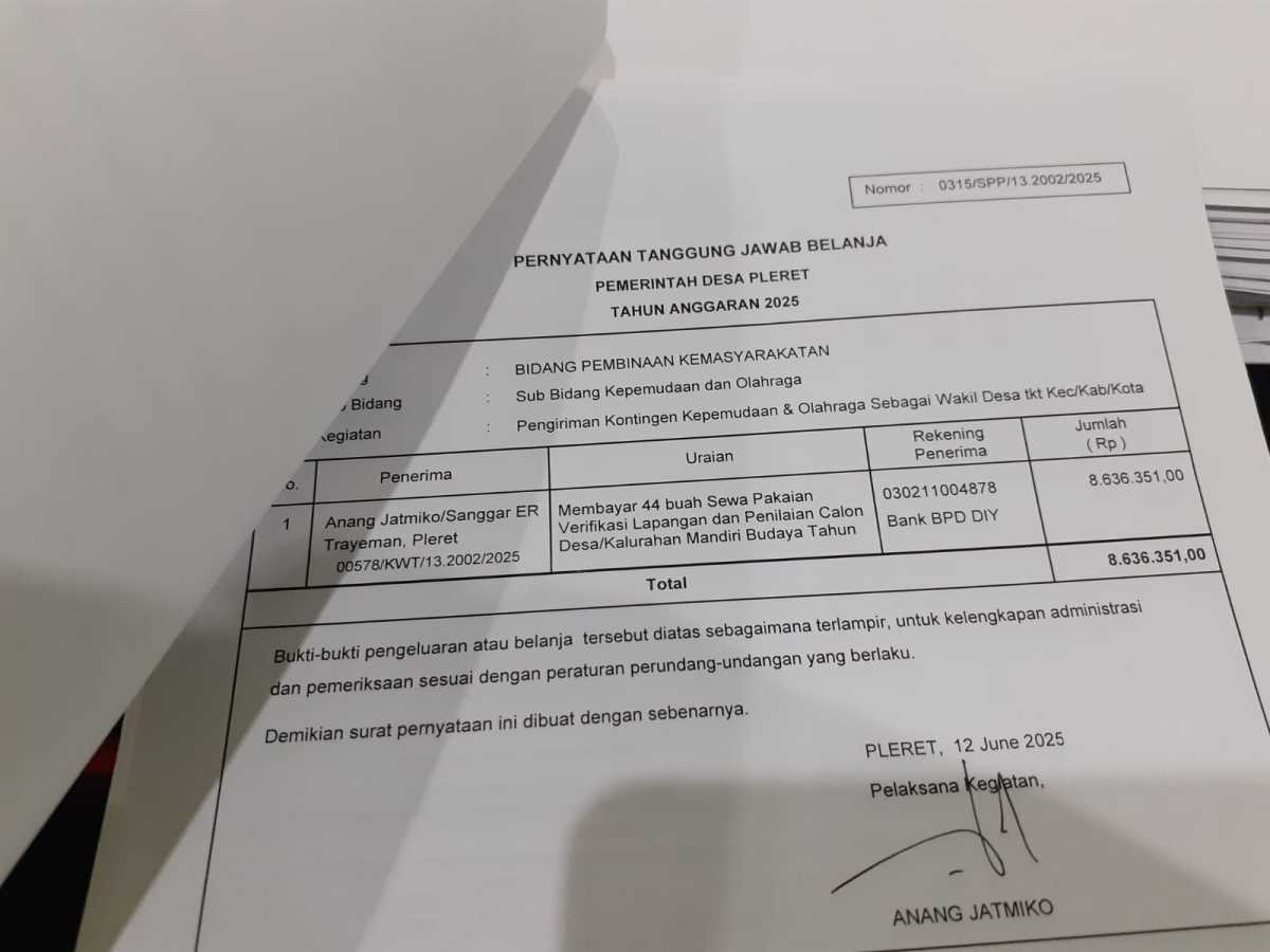 Verifikasi pengajuan spp pada kegiatan pengiriman kontingan kepemudaan dan olahraga Verifikasi pengajuan spp pada kegiatan pengiriman kontingan kepemudaan dan olahraga