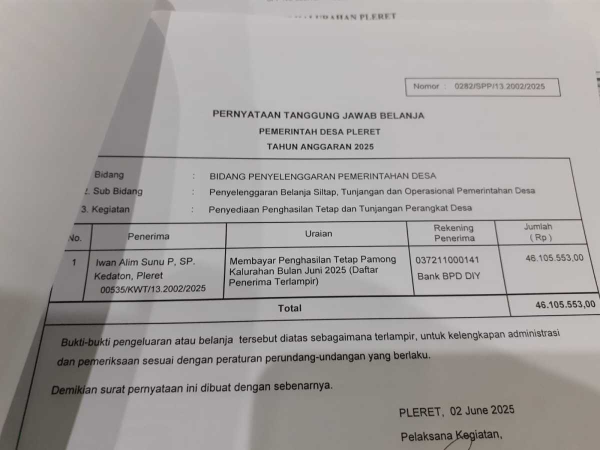 Verifikasi pengajuan spp pada kegiatan penyediaan penghasilan tetap perangkat desa Verifikasi pengajuan spp pada kegiatan penyediaan penghasilan tetap perangkat desa