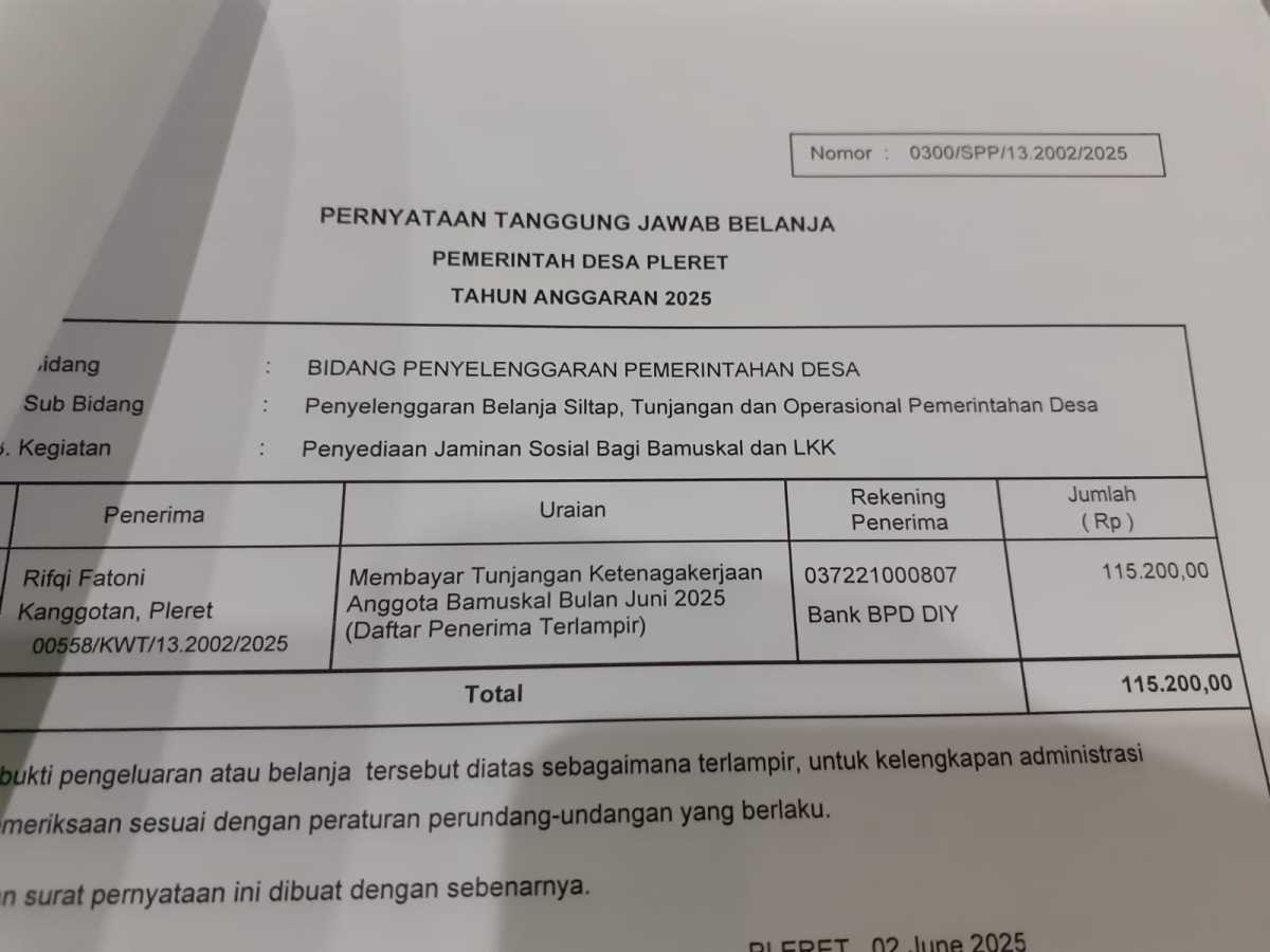 Verifikasi pengajuan spp pada kegiatan pembayaran tunjangan ketenagakerjaan bagi bamuskal Verifikasi pengajuan spp pada kegiatan pembayaran tunjangan ketenagakerjaan bagi bamuskal