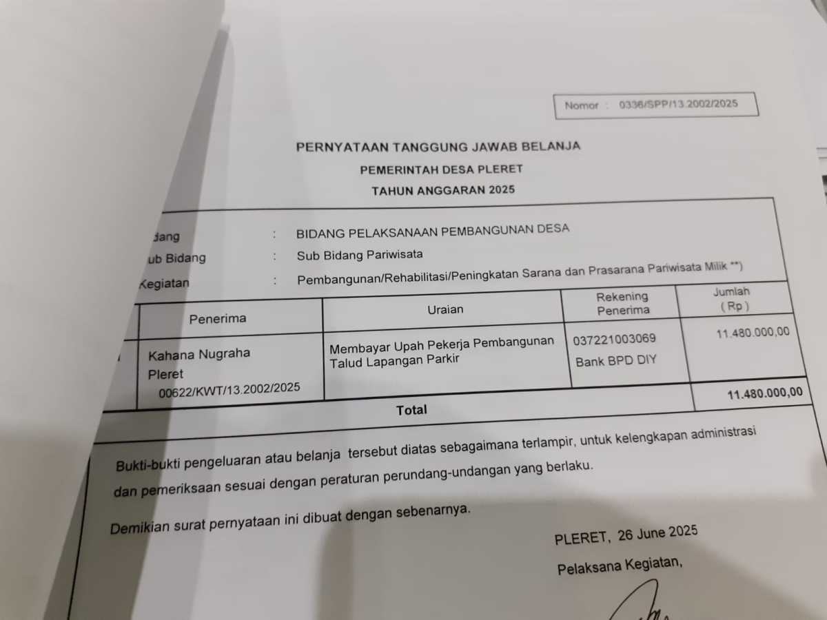 Verifikasi pengajuan spp pada kegiatan membayar upah pekerja pembangunan talud lapangan parkir Verifikasi pengajuan spp pada kegiatan membayar upah pekerja pembangunan talud lapangan parkir