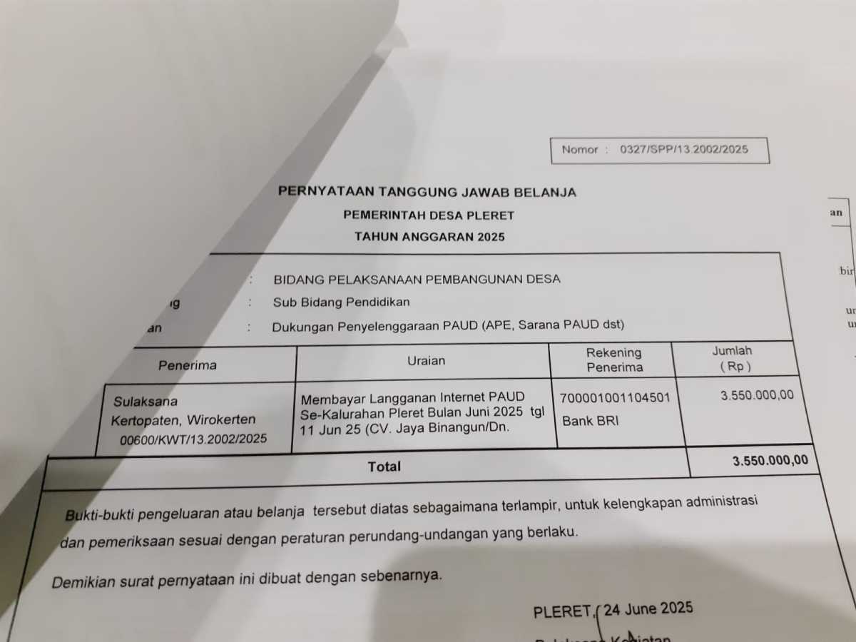 Verifikasi pengajuan spp pada kegiatan dukungan penyelenggaraan PAUD Verifikasi pengajuan spp pada kegiatan dukungan penyelenggaraan PAUD