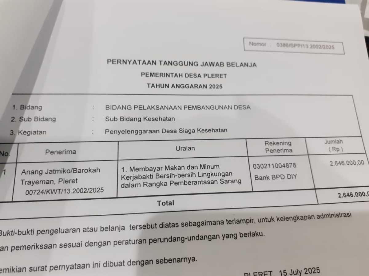 Verifikasi pengajuan SPP pada kegiatan Penyelenggaraan Desa Siaga Kesehatan Verifikasi pengajuan SPP pada kegiatan Penyelenggaraan Desa Siaga Kesehatan
