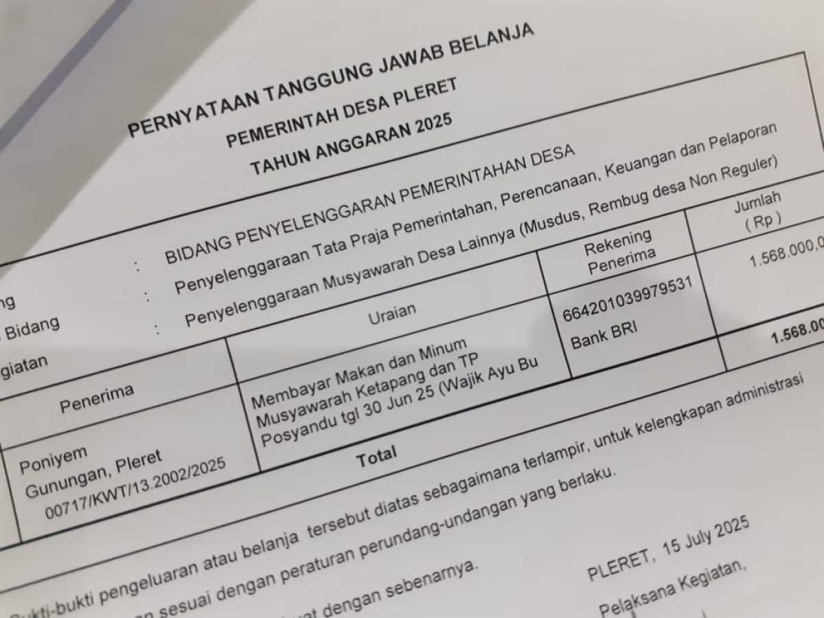 Verifikasi pengajuan SPP pada kegiatan Penyelenggaraan Musyawarah Desa Verifikasi pengajuan SPP pada kegiatan Penyelenggaraan Musyawarah Desa