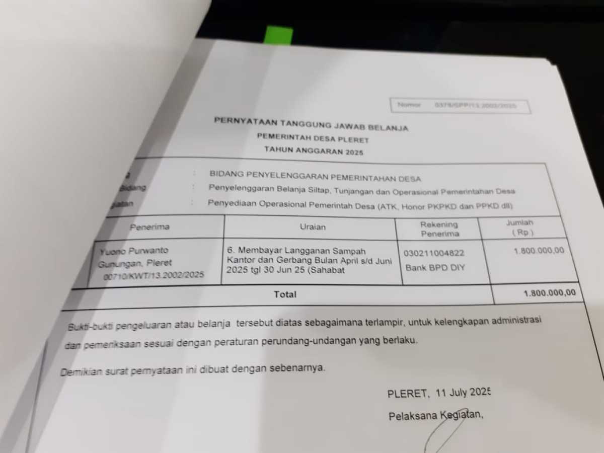 verifikasi pengajuan SPP pada kegiatan Penyediaan Operasional Pemeritah Desa verifikasi pengajuan SPP pada kegiatan Penyediaan Operasional Pemeritah Desa