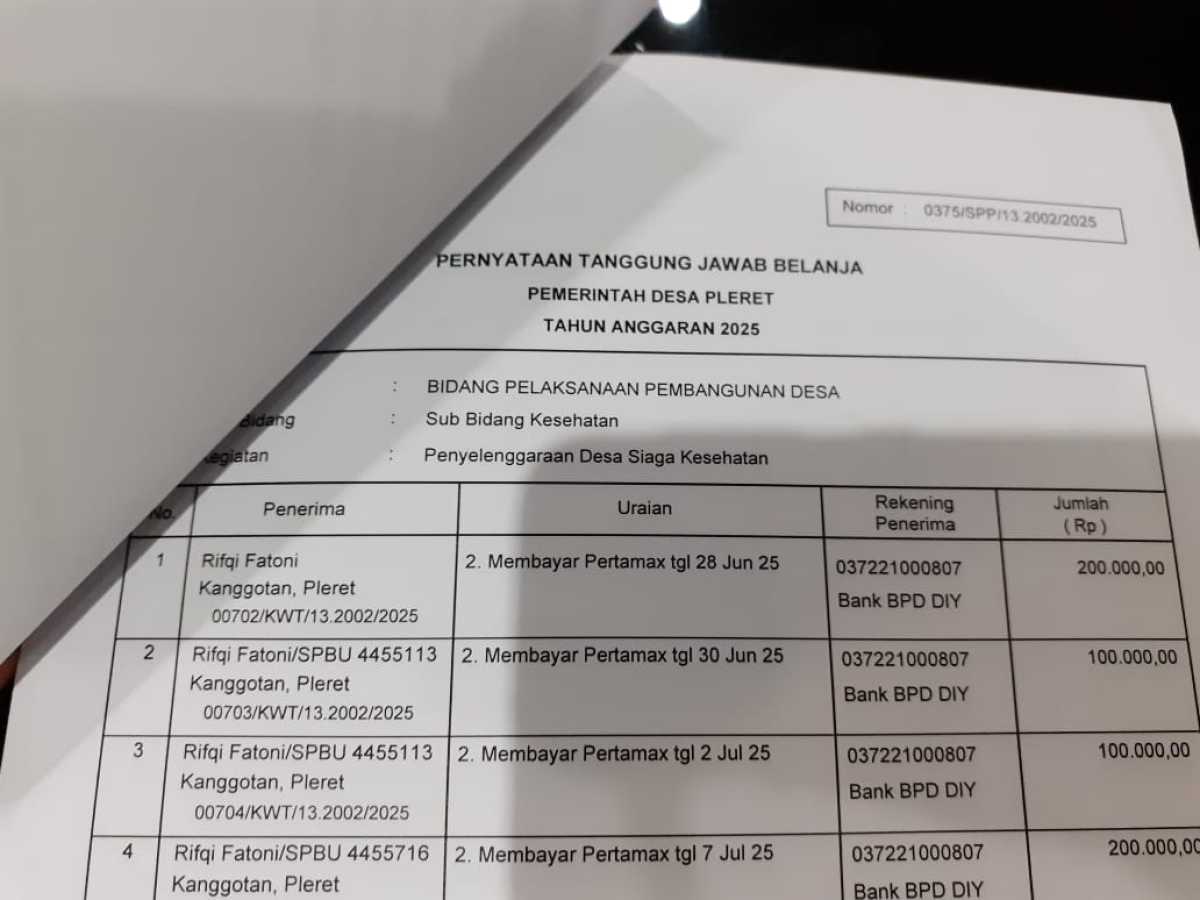 Verifikasi Pengajuan SPP untuk membayar kegiatan Penyelenggaraan Desa SIaga Verifikasi Pengajuan SPP untuk membayar kegiatan Penyelenggaraan Desa SIaga