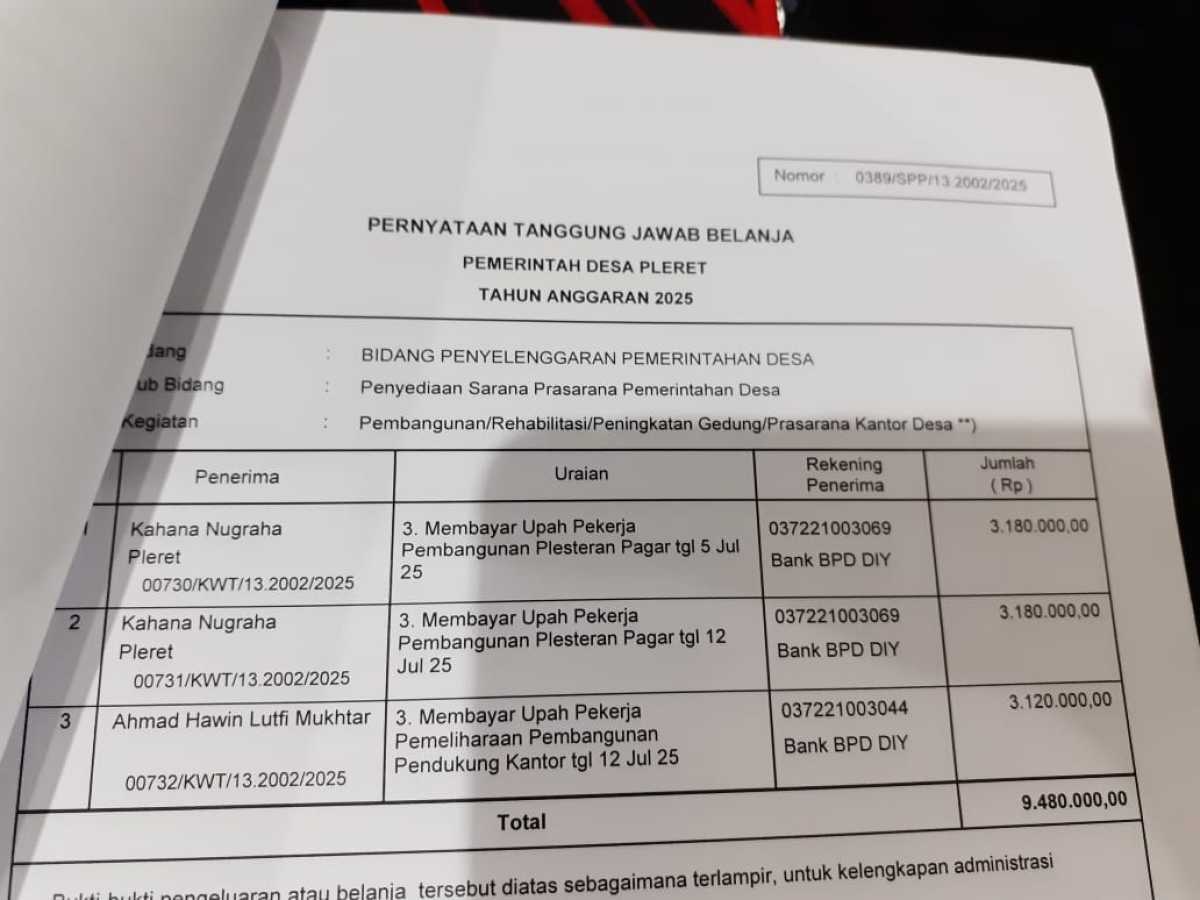 Verifikasi Pengajuan SPP untuk membayar Pembangunan Sarana Prasarana Kantor Verifikasi Pengajuan SPP untuk membayar Pembangunan Sarana Prasarana Kantor